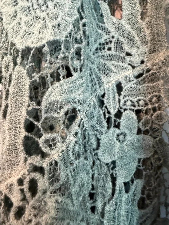 NEW!! 🔥 A Rare Bird Crochet 🦋 Butterfly Throwover Cardigan Boho Lace O/S NWT - Picture 6 of 11